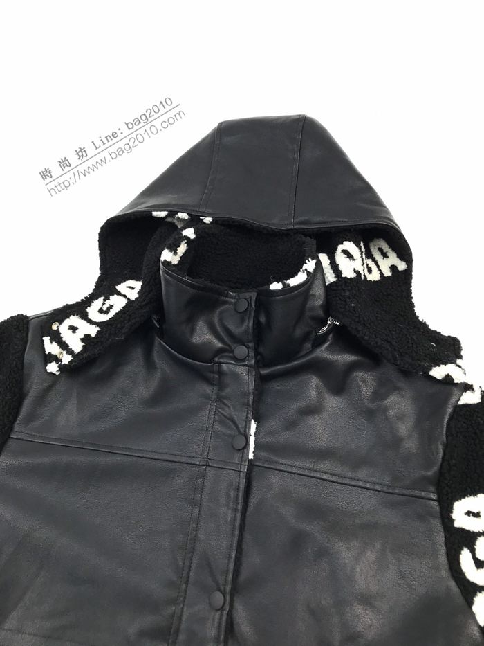 Balenciaga女裝 巴黎世家新款秋冬羊糕毛皮毛兩穿女外套  ydi3175
